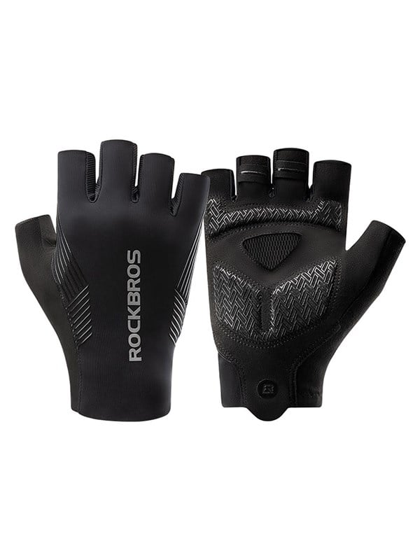 Rockbros cycling gloves spring/summer/autumn short fingers - black