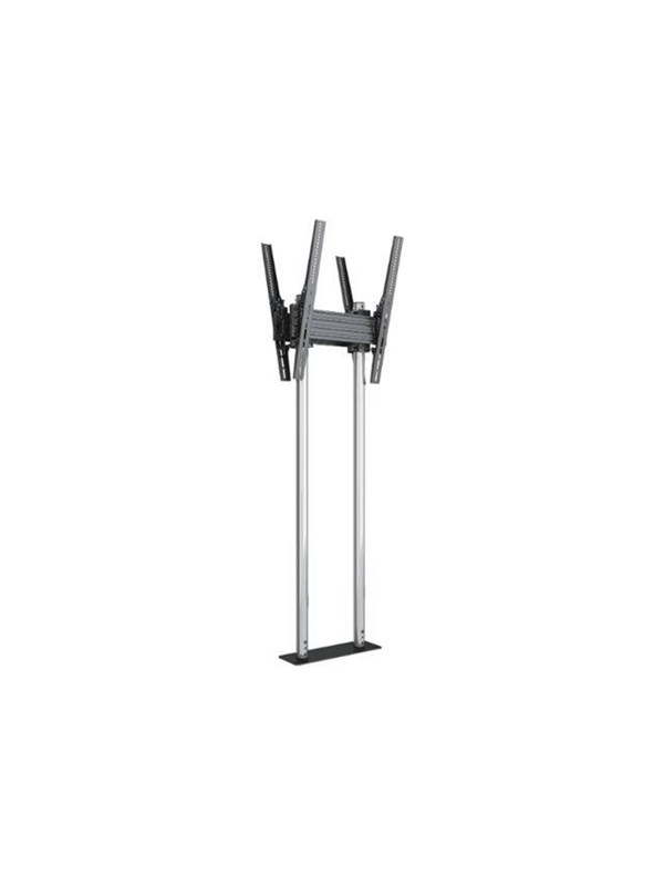 Multibrackets M Pro Series stand - dual side - for 2 LED displays - dual pole - chrome - Max 75 kg - recommended for 90"