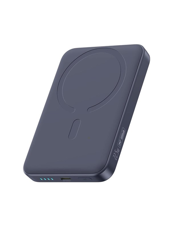 Baseus EnerFill FM11 10000mAh 22.5W MagSafe Compatible Power Bank with Black Basues Simple USB-C 20V/3A 30cm Cable - Dark Gray - 10000 mAh