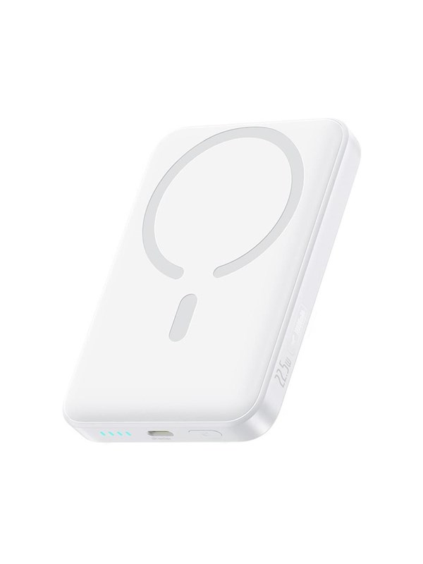 Baseus EnerFill FM11 Ultra-Mini 10000mAh 22.5W MagSafe Compatible Power Bank with Simple USB-C 20V/3A 30cm Cable - White - 10000 mAh