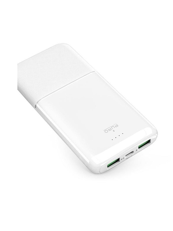 Puro Powerbank DAILY 10 PLUS 10000mAh 2x USBA / 1x USB-C 22.5W - White - 10000 mAh