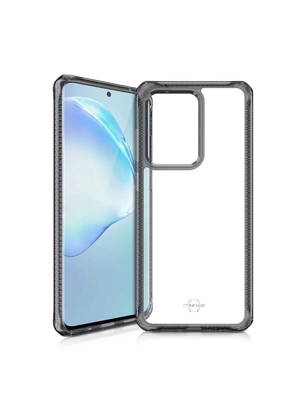 ITSKINS HYBRID CLEAR cover for Samsung Galaxy S20 Ultra 4G / 5G®. Black and transparent