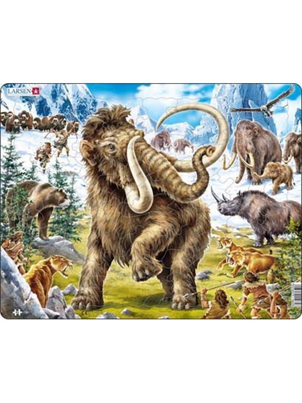 Larsen Puzzles Puslespill Mammut - 64 brikker, Maxi (36.5x28.5 cm) 2D Puslespill
