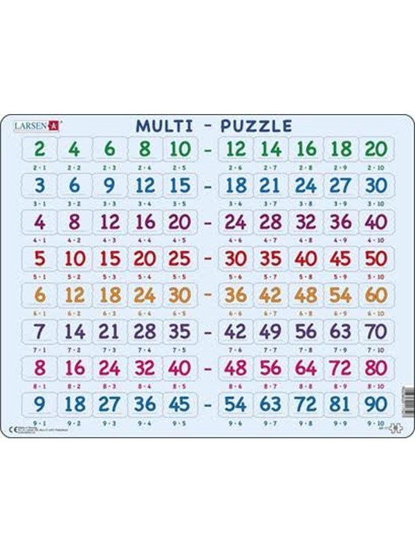 Larsen Puzzles Puslespill Multi-Puzzle - 80 brikker, Maxi (36.5x28 2D Puslespill