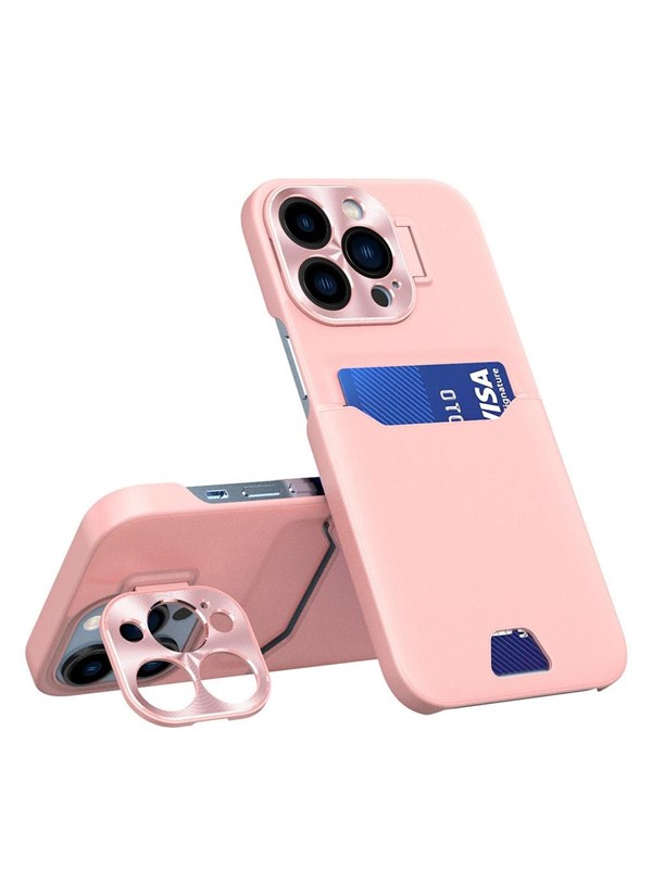 Hurtel Leather Stand Case for Samsung Galaxy S23+ Card Wallet Cover with Stand Pink