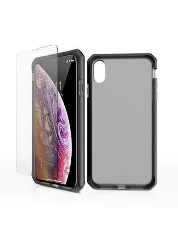 ITSKINS SUPREME FROST360 (Supreme + 2.5D Glass) cover for iPhone XS / X®. Black