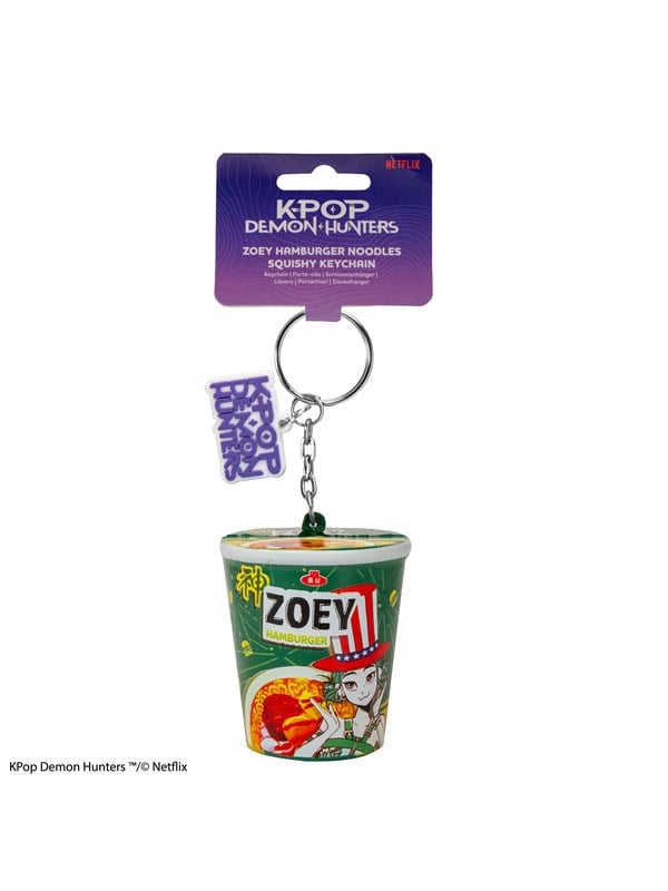 Cinereplicas - K-pop Zoey Hamburger Noodles Squishy Keychain - Nøkkelring
