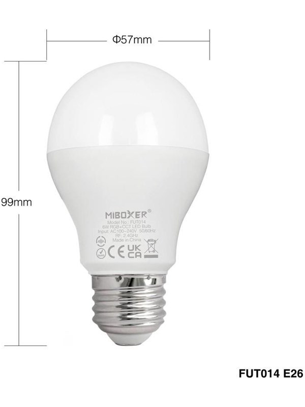 MiBoxer FUT014 RGB+CCT LED-pære (E27)