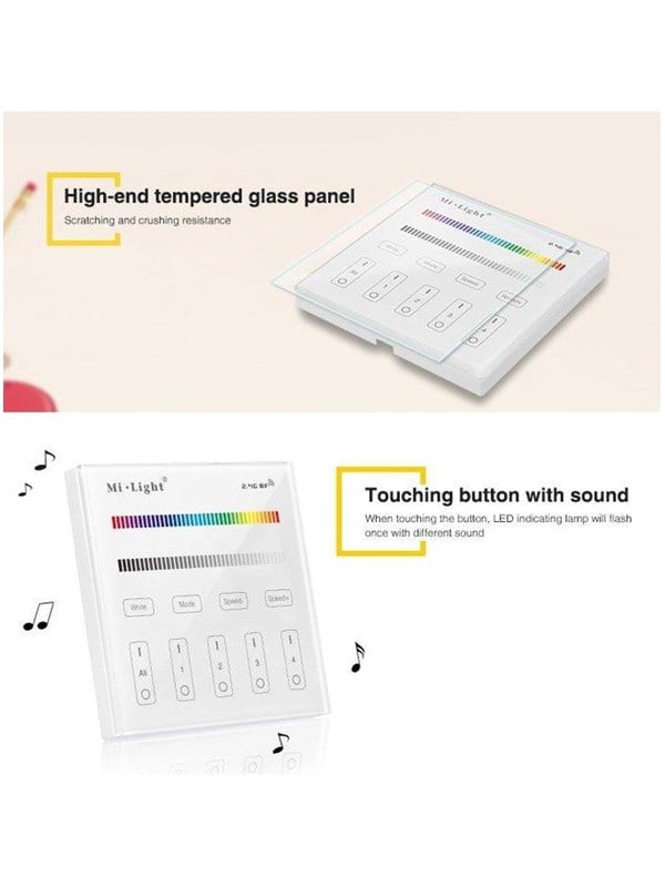 MiBoxer T3 4-soners RGBW-panel