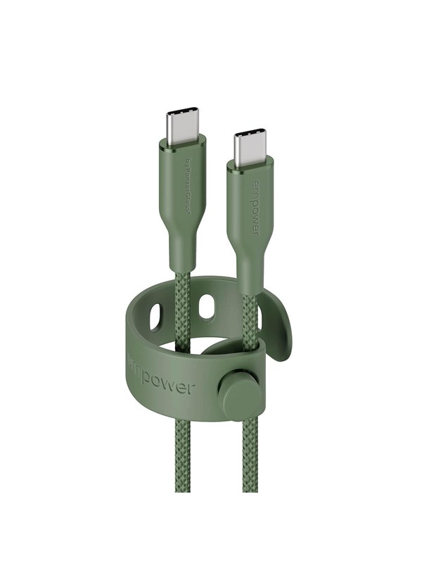 empower by PanzerGlass Racing 60W USB-C to USB-C Cable | USB 2.0 | 2M | Sage