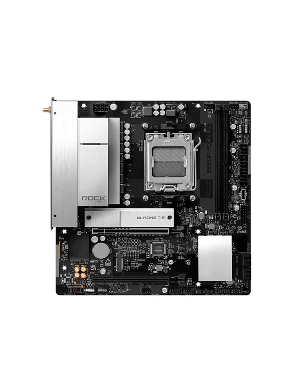 ASRock B850M Rock WiFi - motherboard - micro ATX - Socket AM5 - AMD B850 Hovedkort - AMD B850 - AMD AM5 - DDR5 RAM - Micro-ATX