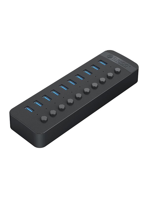 ORICO CT2U3-10AB 10x USB-A 3.0 Hub with Switches - Black USB-hub - USB 3.0 - 10 porter - Svart