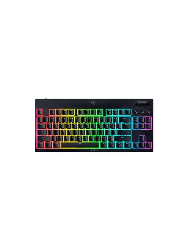 Razer BlackWidow V4 Low-Profile TKL HyperSpeed - Yellow Mechanical - Gamingtastatur - Uten numpad - Engelsk (USA) - Svart