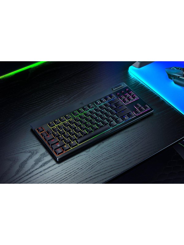 Razer BlackWidow V4 Low-Profile TKL HyperSpeed - Green Mechanical - Gamingtastatur - Uten numpad - Engelsk (USA) - Svart