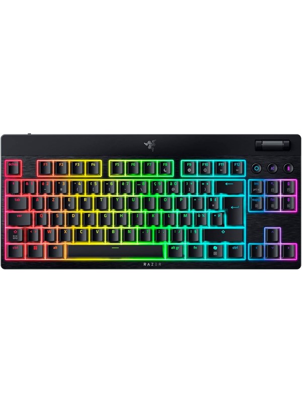 Razer BlackWidow V4 Low-Profile TKL HyperSpeed - Orange Mechanical - Gamingtastatur - Uten numpad - Fransk - Svart