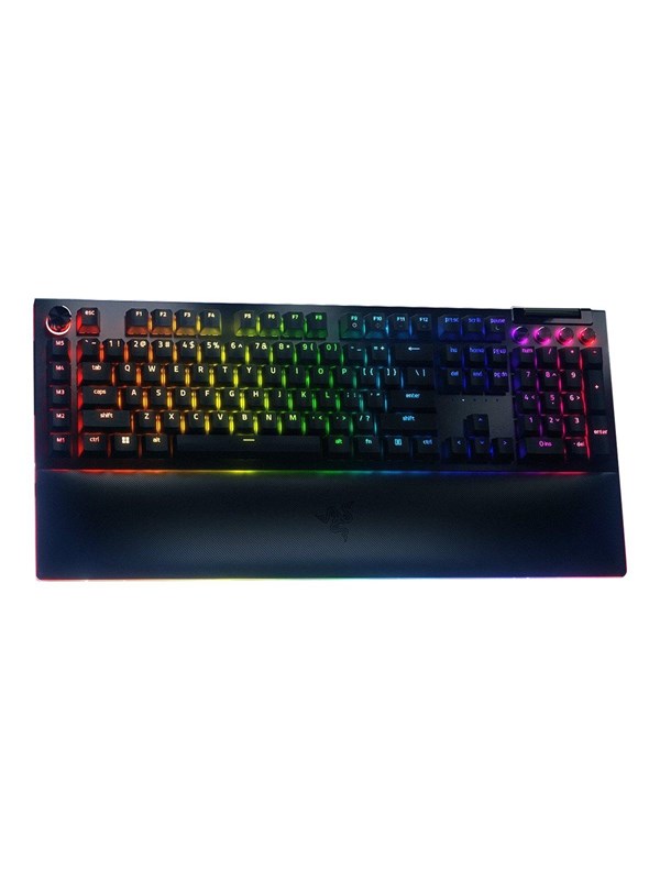 Razer BlackWidow V4 Pro - Yellow Mechanical (Linear) - Gamingtastatur - Engelsk (USA) - Svart