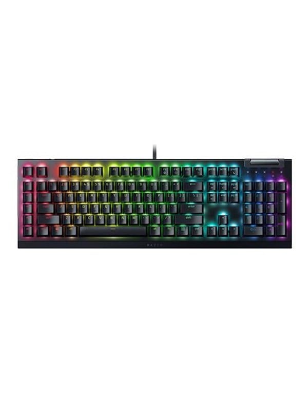 Razer BlackWidow V4 X - Green Mechanical (Clicky) - Gamingtastatur - Fransk - Svart