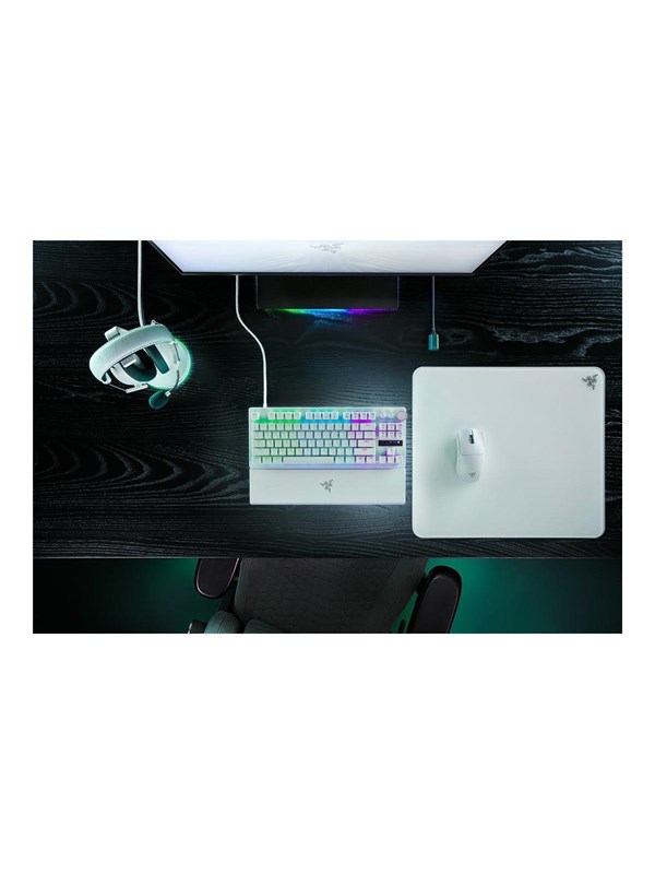 Razer Huntsman V3 Pro TKL - Analog Optical Gen-2 - Gamingtastatur - Uten numpad - Engelsk (USA) - Hvit
