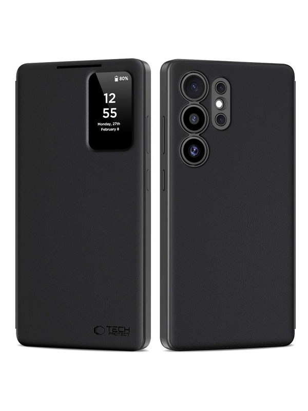 Tech-Protect Smart Wallet Case for Samsung Galaxy S25 Ultra - matt black