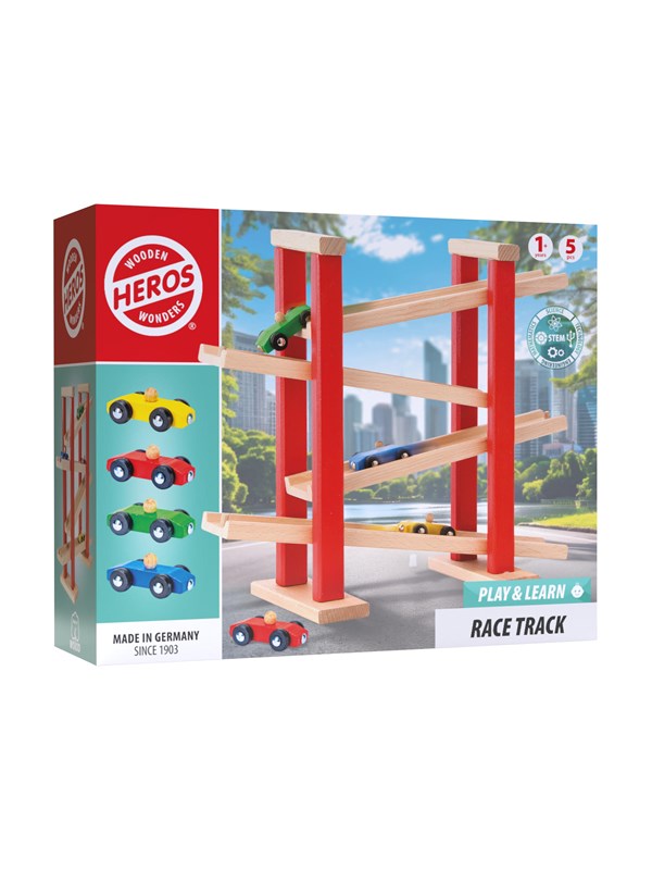 Heros Play & Learn - Racerbane i tre med 4 biler