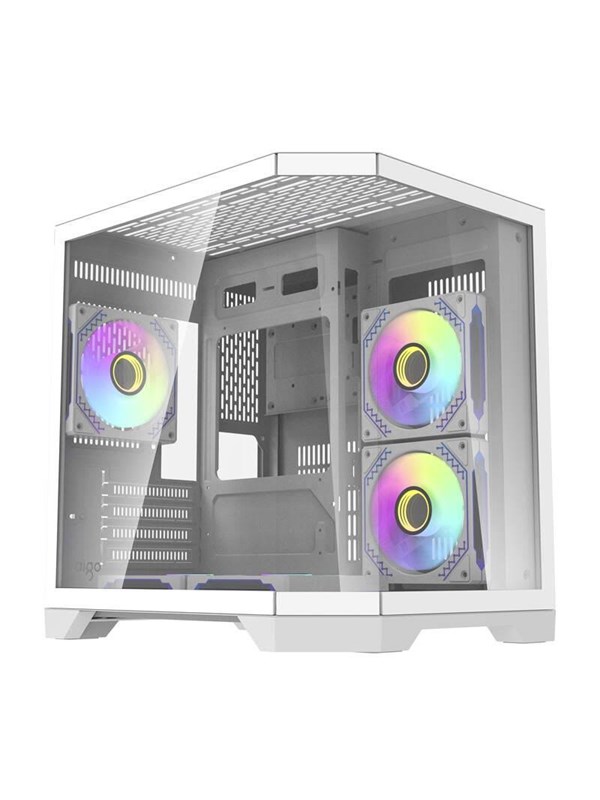 Darkflash FT350 Computer Case + 5 aRGB Fans - Kabinett - Hvit