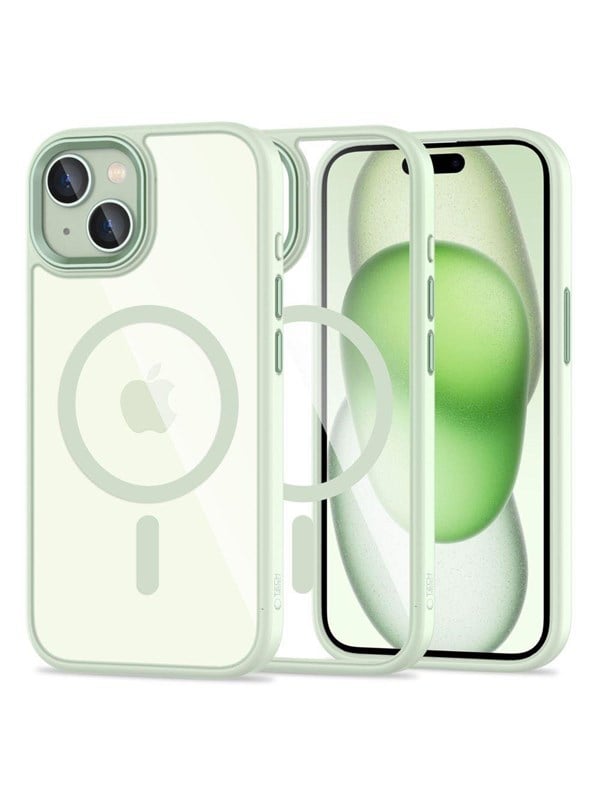 Tech-Protect  MagMat MagSafe Case for iPhone 15 - Clear Green