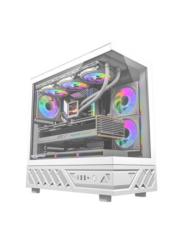 Darkflash DS950 Computer Case + 6 Fans - Kabinett - Hvit