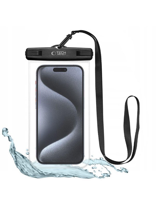 Tech-Protect UWC7 Universal Waterproof Cover for Smartphones up to 6.9" - Black