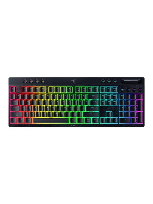 Razer BlackWidow V4 Low-Profile HyperSpeed - Yellow Mechanical (Smooth and Linear) - Gamingtastatur - Engelsk (USA) - Svart
