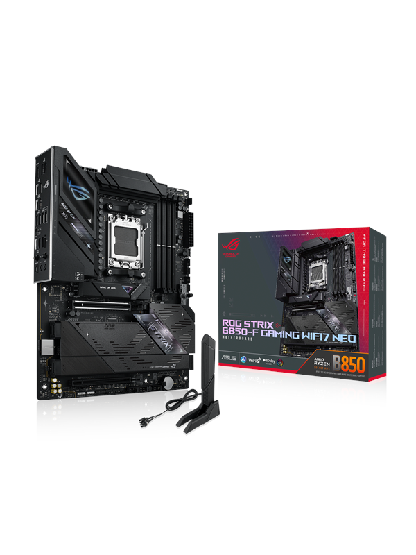 ASUS ROG STRIX B850-F GAMING WIFI7 NEO Hovedkort - AMD B850 - AMD AM5 - DDR5 RAM - ATX