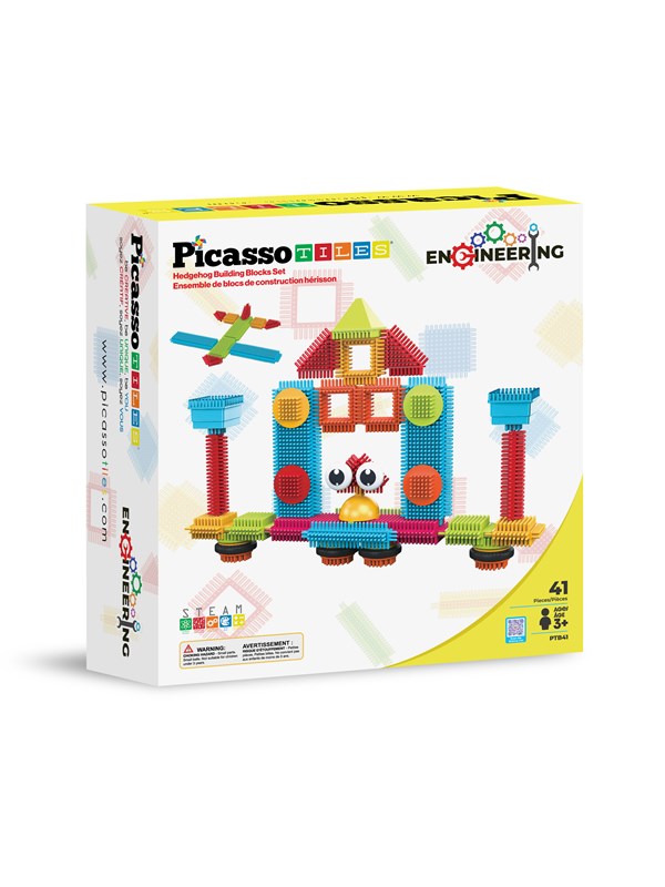PicassoTiles Hedgehog Blocks, byggesett med 41 deler