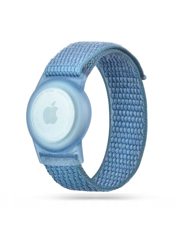 Tech-Protect Nylon Strap for Kids on Apple AirTag - Blue