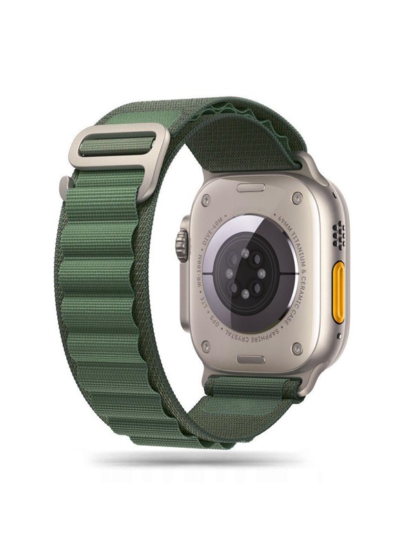 Tech-Protect Nylon Pro Strap for Apple Watch 4 / 5 / 6 / 7 / 8 / 9 / SE / Ultra 1 / 2 (42 / 44 / 45 / 49 mm) - Dark Green