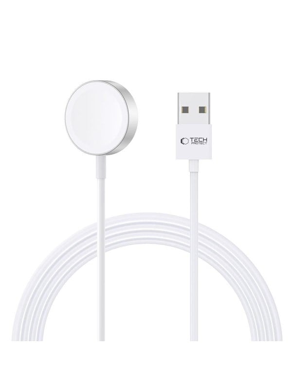 Tech-Protect UltraBoost Inductive Magnetic Charger with USB-A Connector for Apple Watch 1.2m - White
