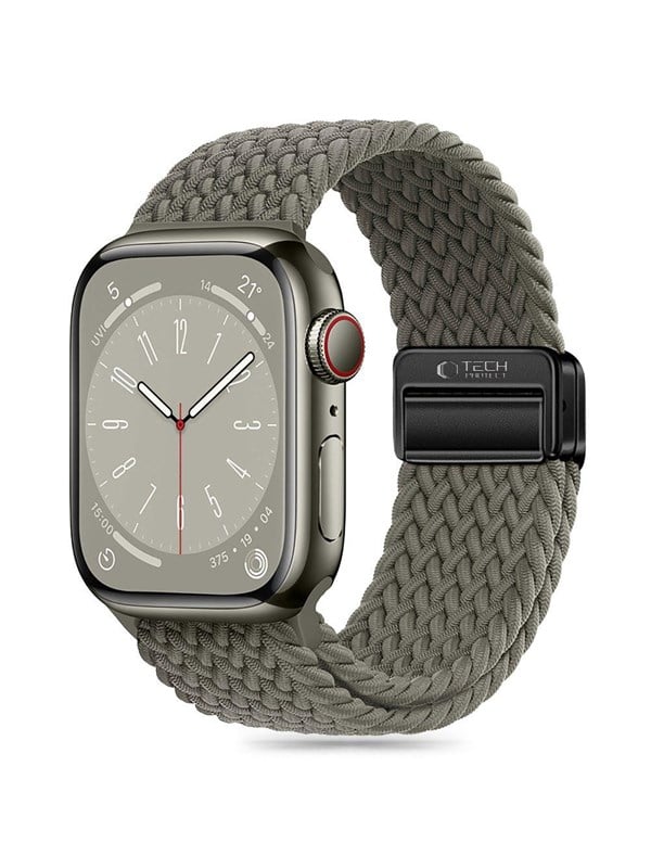 Tech-Protect Nylonmag Strap for Apple Watch 4 / 5 / 6 / 7 / 8 / 9 / SE / Ultra 1 / 2 (42 / 44 / 45 / 49 MM) - Green