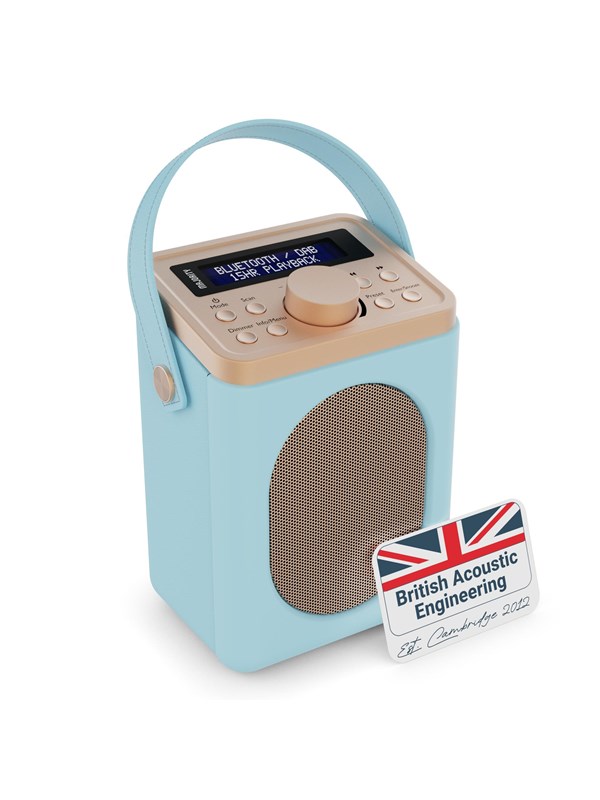 Majority Little Shelford Portable Bluetooth DAB Radio - Duck Egg - DAB/DAB+/FM - Mono - Blå