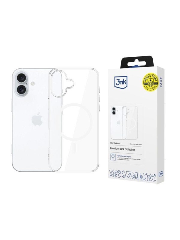 3mk Clear MagCase for Apple iPhone 16 - transparent