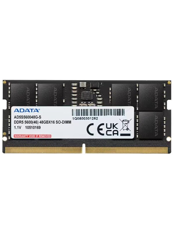 A-Data SODIMM DDR5-5600 - 48GB - CL46 - Single Channel (1 pcs) - Svart