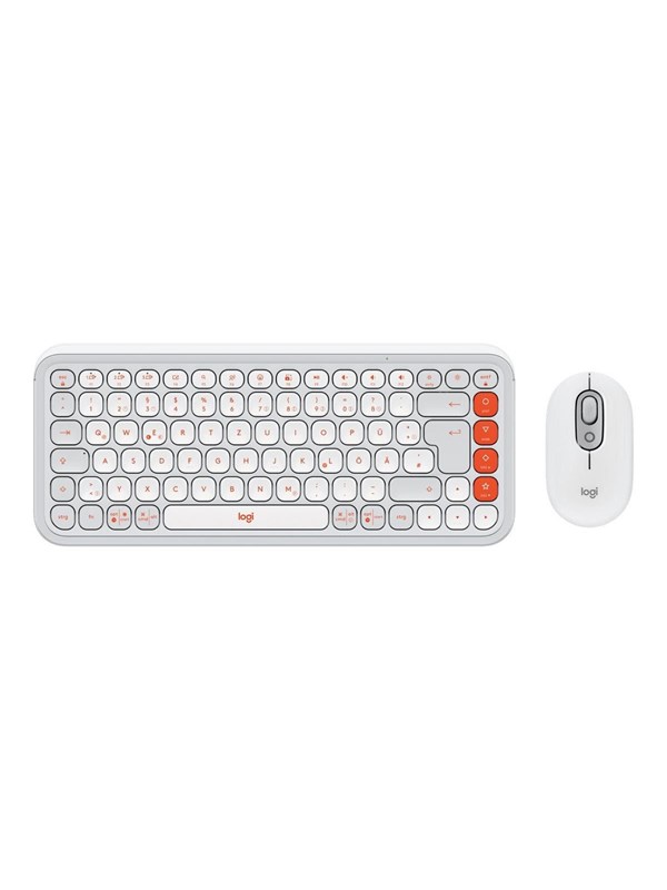 Logitech POP Icon Combo - Tastatur & Mussett - Tysk - Hvit