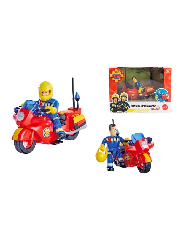 Simba Sam Fire Rescue Motorbike + Figurine