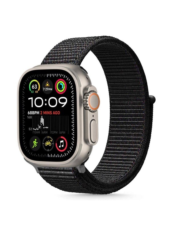 Tech-Protect  Nylon Strap for Apple Watch 44 / 45 / 46 / 49 mm - Black