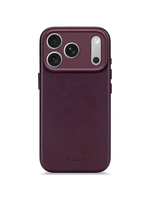 Decoded - Leather Backcover for iPhone 17 Pro Max - Dark Ruby