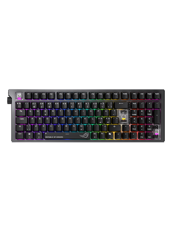 ASUS ROG Strix Morph 96 Wireless - Gamingtastatur - Nordisk - Svart