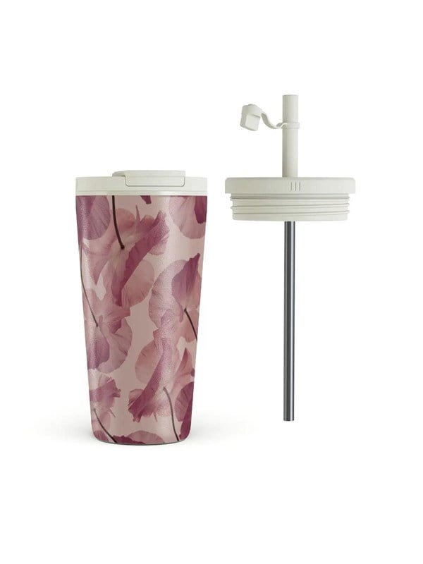 Burga Tender Kiss - Travel Mug 500ml with Flap & Straw Set