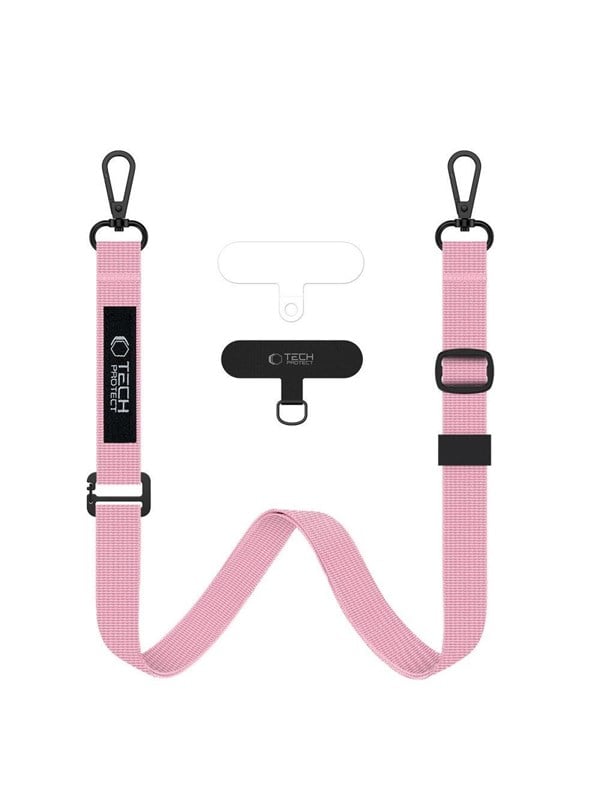 Tech-Protect  C65 Rope Crossbody Leash - Pink