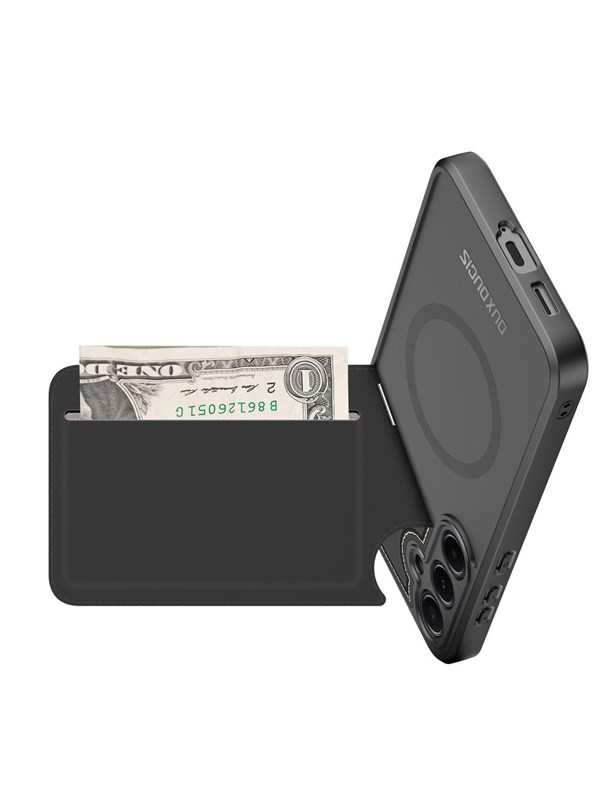 Dux Ducis Rafi II Case for Samsung Galaxy S25 with Stand and Wallet - Black