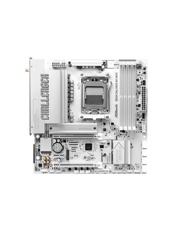ASRock B850M Challenger WiFi White - motherboard - micro ATX - Socket AM5 - AMD B850 Hovedkort - AMD B850 - AMD AM5 - DDR5 RAM - Micro-ATX