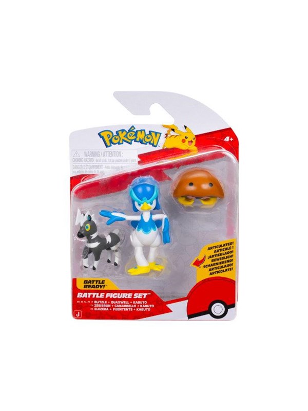 Pokemon Battle Figure Set Blitzle + Quaxwell + Kabuto