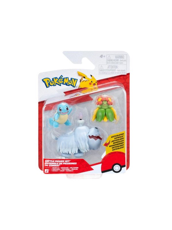 Pokemon Battle figure 3-pack - Squirtle Greavard and Bello