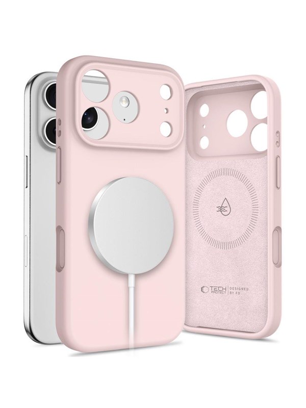 Tech-Protect Silicone MagSafe Case for iPhone 17 Pro Max - Pink